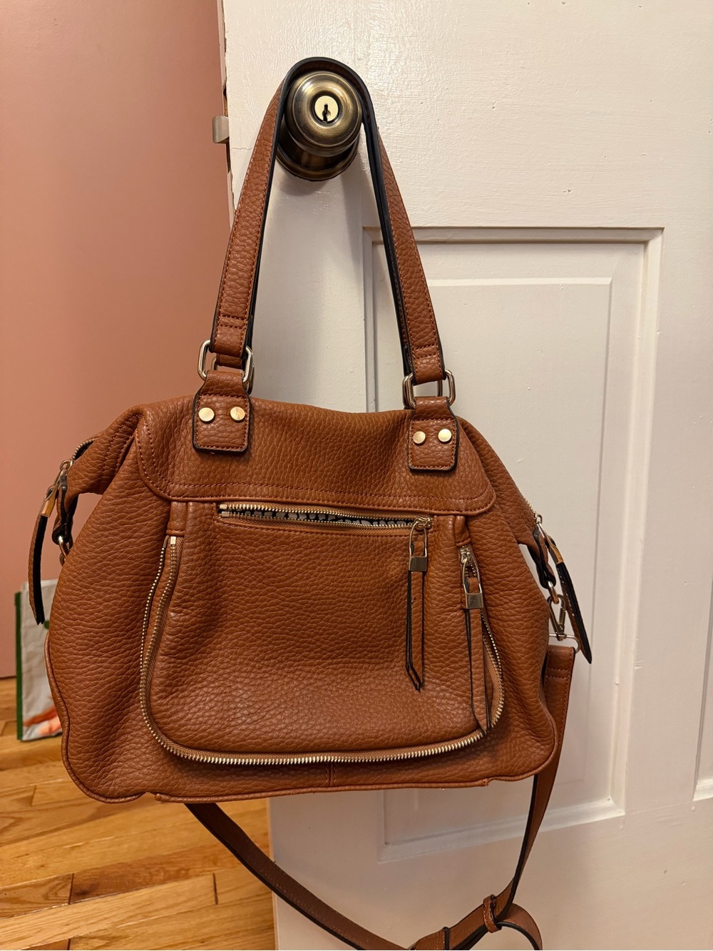 Urban Expressions Cognac Pebbled Hobo Satchel